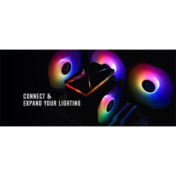 Id-cooling rgb elosztó - fs-04 argb  (1 db bemenet ,4 dbkimenet 3pin pwm)
