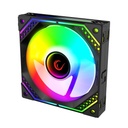 Rampage cooler 12cm - cyclops f30 (3x12cm, max 29,2dba, 114,68 m3/h, ház hűtésre, a-rgb led, fekete)