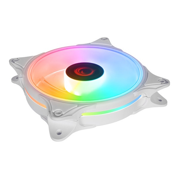 Rampage cooler 12cm - glare f50 (64,56 m3/h, ház hűtésre, rainbow led, fehér)