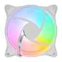 Rampage cooler 12cm - glare f50 (64,56 m3/h, ház hűtésre, rainbow led, fehér)