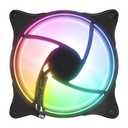 Rampage cooler 12cm - glare f50 (64,56 m3/h, ház hűtésre, rainbow led, fekete)