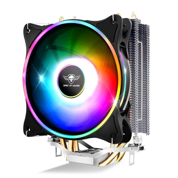 Spirit of gamer cpu cooler - cpu aircooler 120 mm argb (27db; 2500 rpm; 1x12cm; aluminium/réz)
