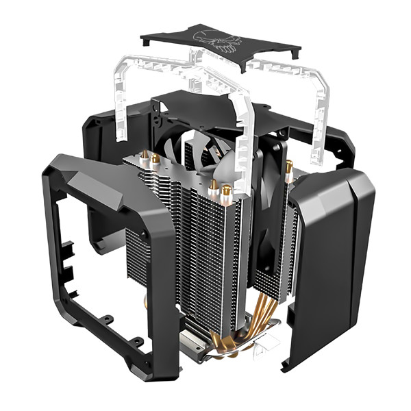 Spirit of gamer cpu cooler - cpu aircooler pro argb (27db; 1600 rpm; 1x12cm; aluminium/réz)