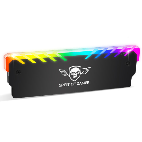 Spirit of gamer memória hűtő - heatsink rgb memory (ddr3/ddr4, rgb, aluminium, fekete)