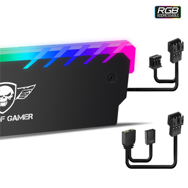 Spirit of gamer memória hűtő - heatsink rgb memory (ddr3/ddr4, rgb, aluminium, fekete)