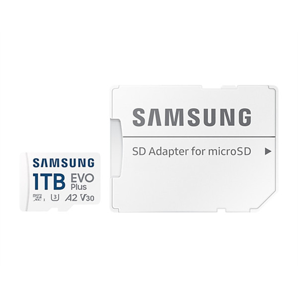 Samsung microsd kártya - 1tb mb-mc1t0sa/eu (evo plus, microsdxc, uhs-i, r160, adapter, 1tb)