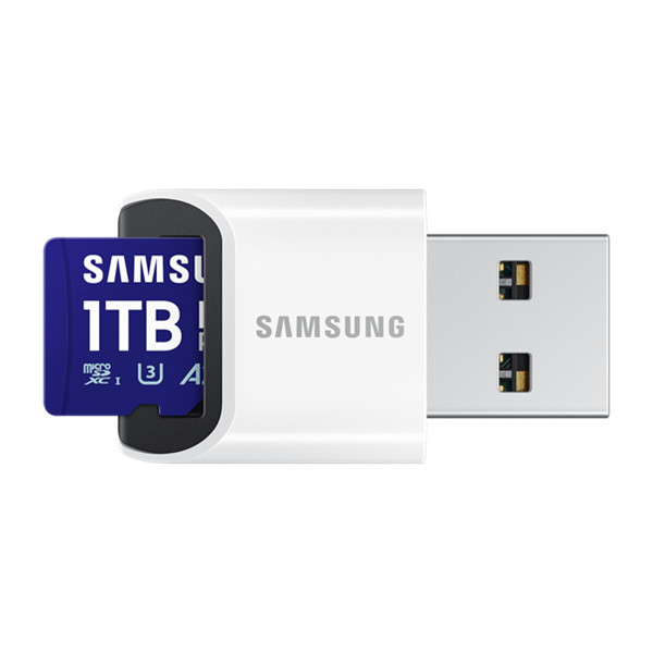 Samsung microsd kártya - 1tb mb-md1t0sb/ww (pro plus kártyaolvasóval, microsdxc, uhs-i, r180/w130, adapter, 1tb)