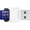 Samsung microsd kártya - 256gb mb-md256sb/ww (pro plus kártyaolvasóval, r180/w130, 256gb)