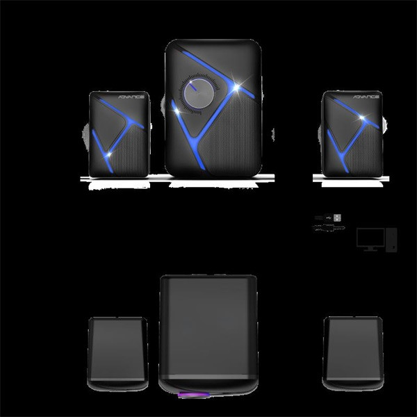Advance hangszóró - soundphonic rgb 11w rms bluetooth (2.1, bluetooth/3,5mm jack, rgb, fekete)