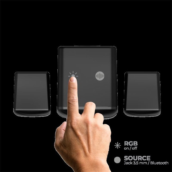 Advance hangszóró - soundphonic rgb 11w rms bluetooth (2.1, bluetooth/3,5mm jack, rgb, fekete)