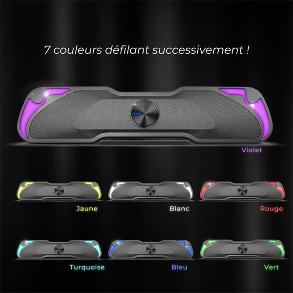 Advance hangszóró - soundphonic rgb 6w rms bluetooth (2.0, bluetooth/3,5mm jack, rgb, fekete)