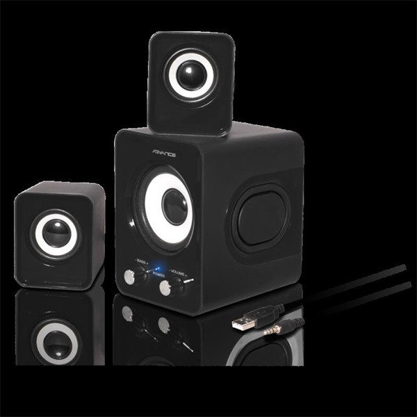 Advance hangszóró - soundphonics 6w rms (2.1, 3,5 mm jack, fekete)