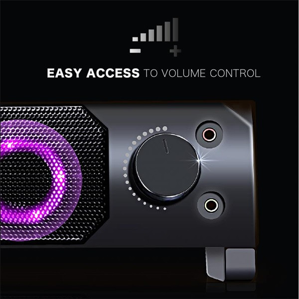 Advance hangszóró - soundphonics rgb 6w rms (2.0, 3,5mm jack, rgb, fekete)
