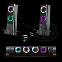 Advance hangszóró - soundphonics rgb 6w rms (2.0, 3,5mm jack, rgb, fekete)