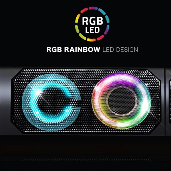 Advance hangszóró - soundphonics rgb 6w rms (2.0, 3,5mm jack, rgb, fekete)