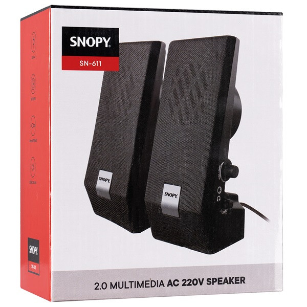 Snopy hangszóró 2.0 - sn-611  (3w rms; hangerőszabályzó; 3,5mm jack; usb)