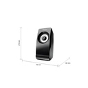Trust hangszóró 2.0 - remo (8w rms; hangerőszabályzó; 3,5mm jack; usb tápcsatlakozó; fekete)