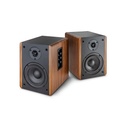 Wavemaster hangszóró 2.0 - base (30w rms, bluetooth, rca, barna fa és szürke)