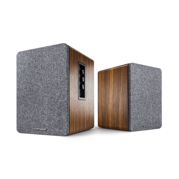 Wavemaster hangszóró 2.0 - base (30w rms, bluetooth, rca, barna fa és szürke)