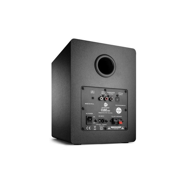 Wavemaster hangszóró 2.0 - cube neo black (50w rms, bluetooth, 3,5mm jack, rca, toslink, távírányító, fekete)