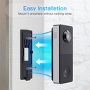 Arenti ajtócsengő szett - vbell1 (3mp, 3,2mm, ip65 kültéri, ir10m, 6700mah, wifi, microsd, mikrofon, hangszóró, csengő)