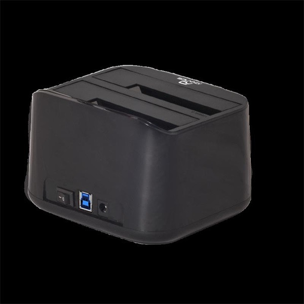 Advance hdd/ssd dokkoló - dualdock clone 2.5" / 3.5" (usb-a3.0 to 2xsata, fekete)