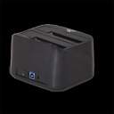 Advance hdd/ssd dokkoló - dualdock clone 2.5" / 3.5" (usb-a3.0 to 2xsata, fekete)
