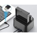 Conceptronic hdd/ssd dokkoló - donn12b (2 fiók, usb3.2, 2,5/3,5", max.: 32tb, klónozás funkció, fekete)