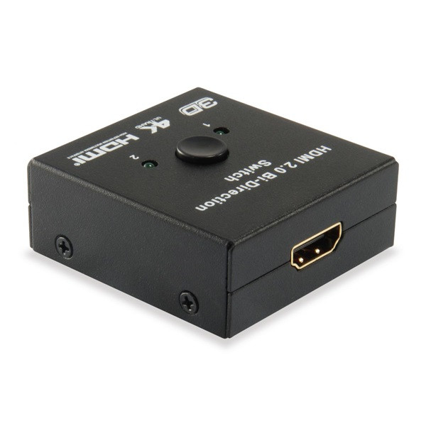 Equip hdmi switch - 332723 (1x bemenet, 2x kimenet, két irányú jelátvitel, fekete)
