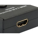 Equip hdmi switch - 332723 (1x bemenet, 2x kimenet, két irányú jelátvitel, fekete)