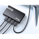 Equip hdmi switch - 332725 (3x bemenet, 1x kimenet, usb tápellátás, aluminium, fekete)