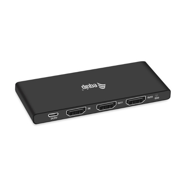 Equip hdmi video-splitter - 332716 (2 port, hdmi2.0, 3d, 4k/60hz, hdr/hdcp ready, fekete)