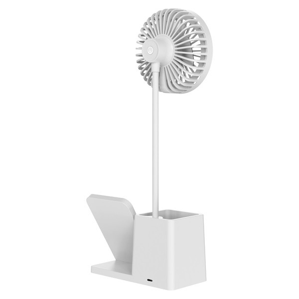 S-link asztali ventilátor - sl-m9055 (wireless charge 10w, fehér)