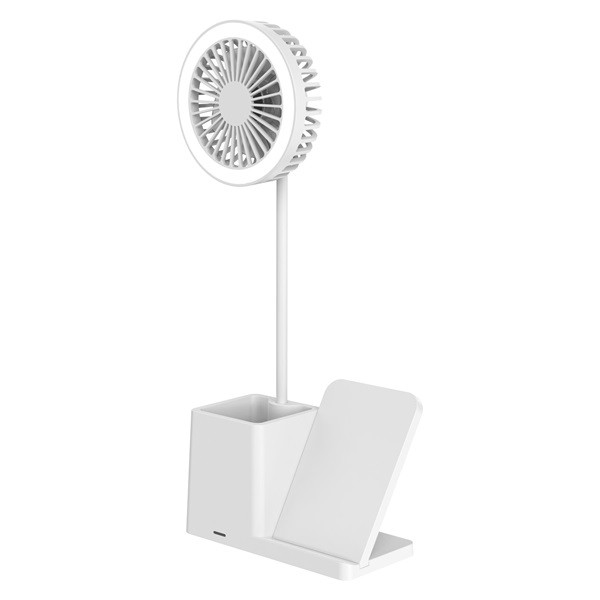 S-link asztali ventilátor - sl-m9055 (wireless charge 10w, fehér)