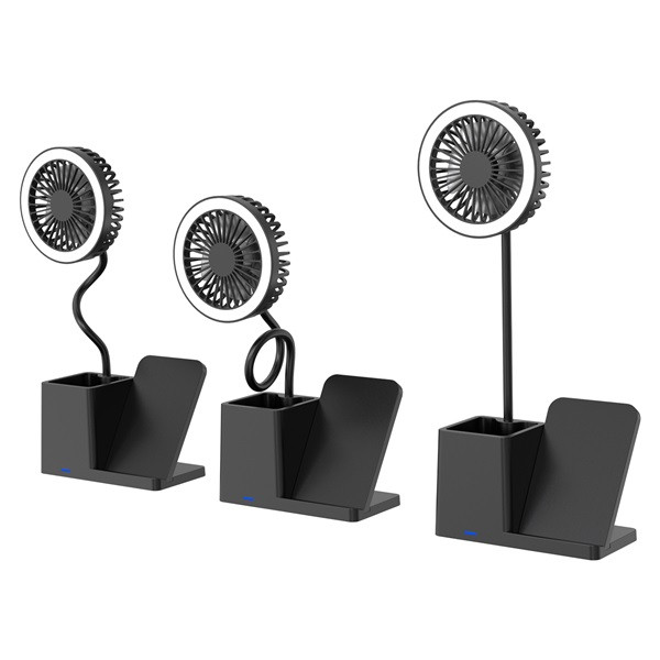 S-link asztali ventilátor - sl-m9055 (wireless charge 10w, fekete)