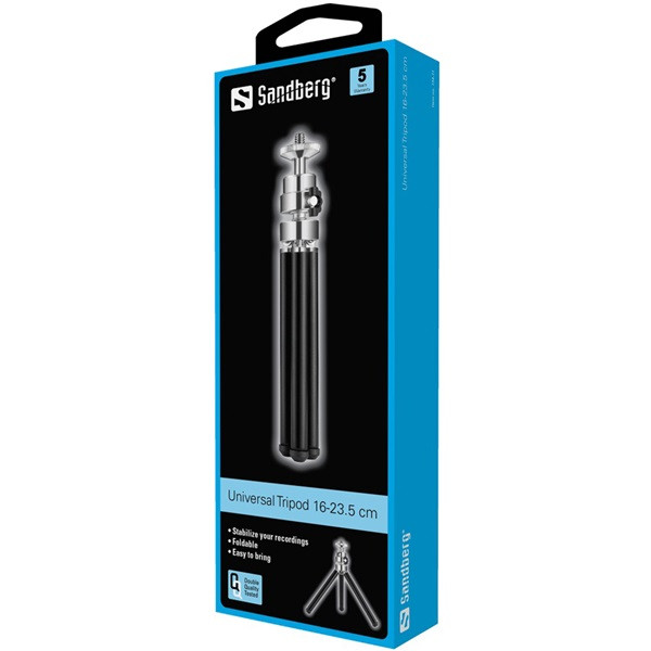 Sandberg kamera állvány - universal tripod (univerzális csavar, állítható magasság: 16-23,5 cm, aluminium)