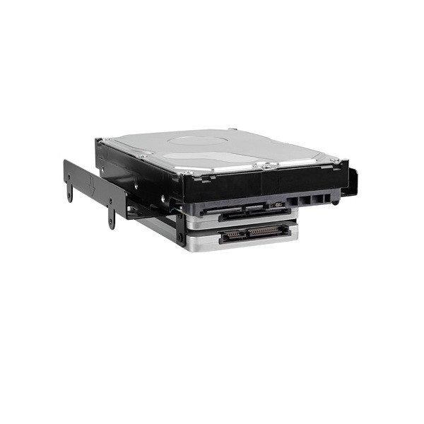 Sharkoon beépítő keret - 5.25" bayextension black (4x 2.5", vagy  1x 3.5" és 2x 2.5" hdd/ssd számára; 5,25" helyre)
