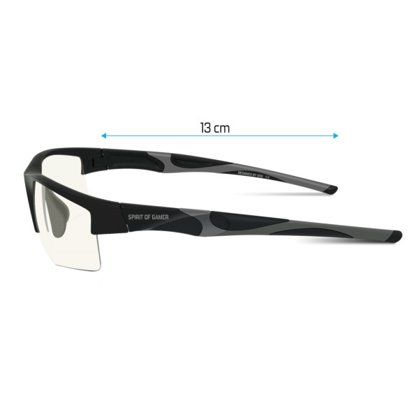 Spirit of gamer szemüveg - retina pro (kékfény/uv szűrő, tükröződés mentes, modern dizájn, fekete)