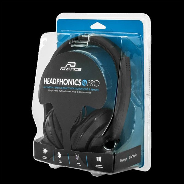 Advance fejhallgató - headphonics pro (3,5mm jack, fekete)