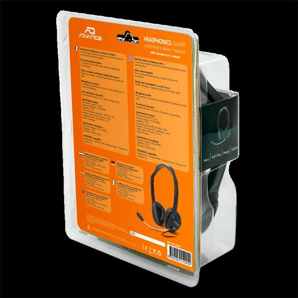 Advance fejhallgató - headphonics smart (3,5mm jack, fekete)