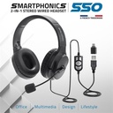 Advance fejhallgató - smartphonics 550 (usb, 1,9m kábel, fekete)