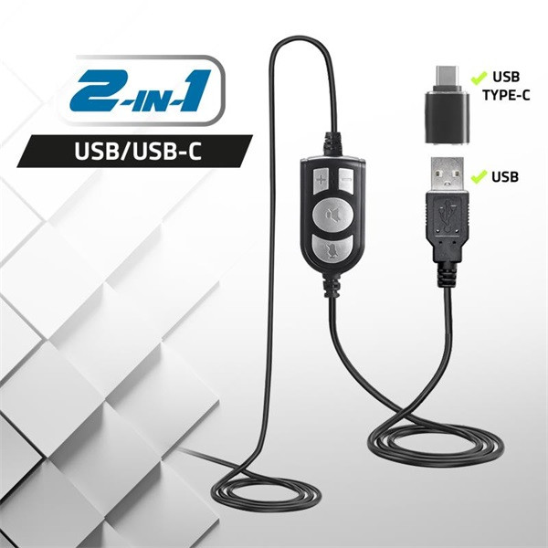Advance fejhallgató - smartphonics 550 (usb, 1,9m kábel, fekete)