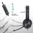 Advance fejhallgató - smartphonics 750 (3,5mm jack/usb, 1,9m kábel, fekete)