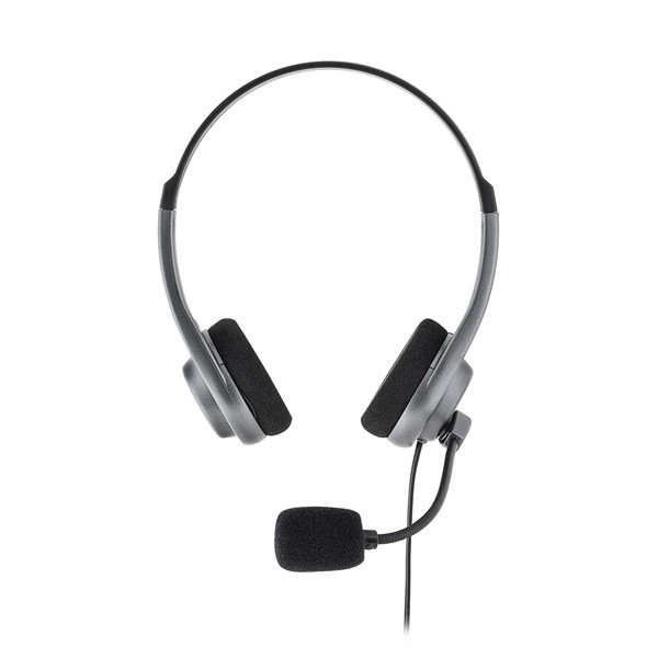 Bluestork fejhallgató - mc101 office headset (mikrofon; hangerő szabályzó, 3,5 jack, szürke)
