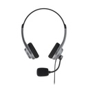 Bluestork fejhallgató - mc101 office headset (mikrofon; hangerő szabályzó, 3,5 jack, szürke)