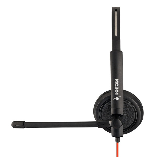 Bluestork fejhallgató - mc301 office headset (mikrofon; hangerő szabályzó, 3,5 jack, fekete)