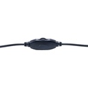 Conceptronic fejhallgató - polona02ba (3.5mm jack+elosztó, hangerőszabályzó, felhajtható mikrofon, 200 cm kábel, fekete)