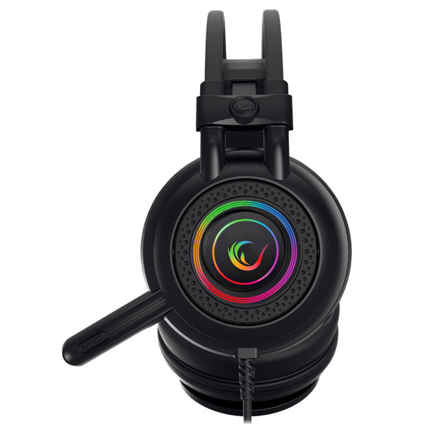 Rampage fejhallgató - rm-k2 x-quadro rgb (7.1, mikrofon, usb, hangerőszabályzó, nagy-párnás, 2.2m kábel, fekete)