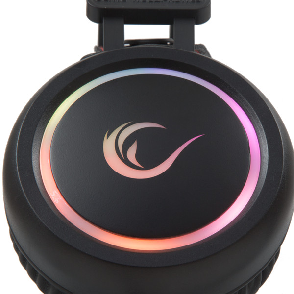 Rampage fejhallgató - stormy rgb (7.1, mikrofon, usb, hangerőszabályzó, nagy-párnás, 2m kábel, fekete)