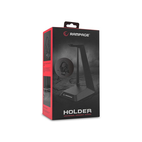 Rampage fejhallgató állvány - rm-h19 holder (fekete, műanyag)